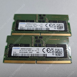 노트북 삼성메모리 DDR5 8gb *2개 판매합니다