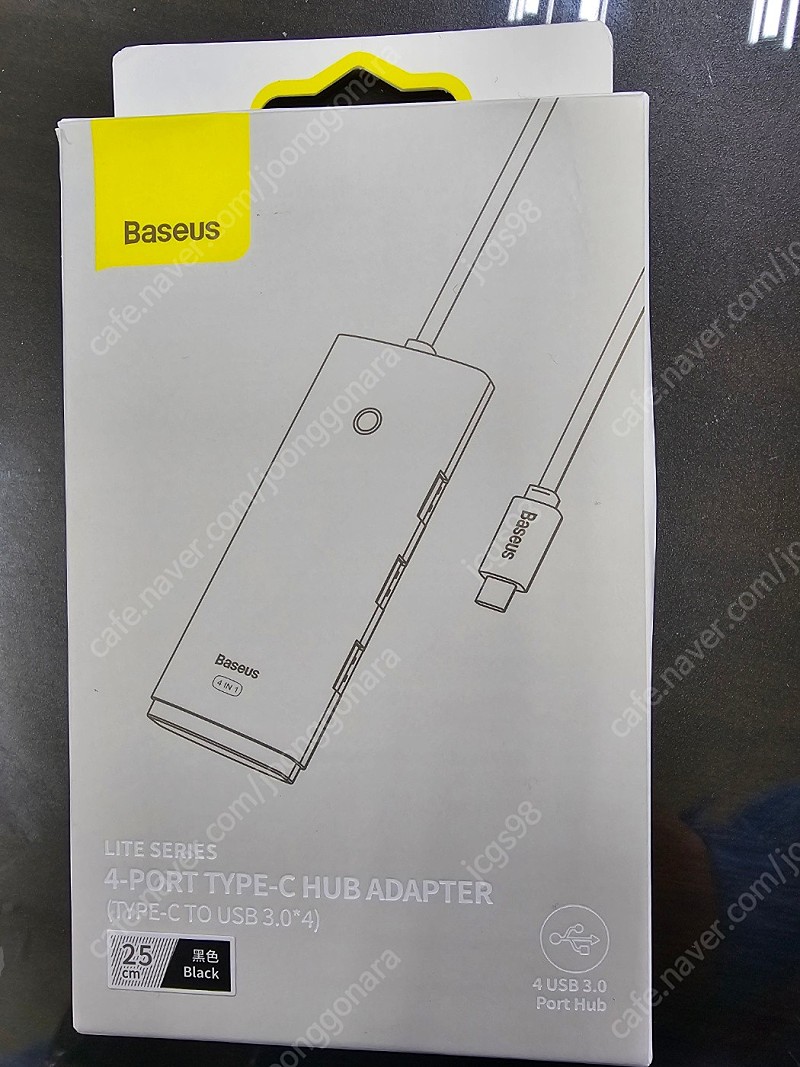 BASEUS lite 시리즈 C타입 멀티허브 4 포트 USB 허브 어댑터 새거 (미개봉) 팝니다