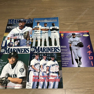 [29,000] MLB 시애틀 마리너스 매거진 5권 빈티지 잡지 미국 잡지 인테리어 소품