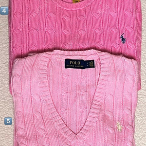 폴로 케이블 코튼 스웨터 / 가디건 핑크 코랄 컬러류 판매(55추천)