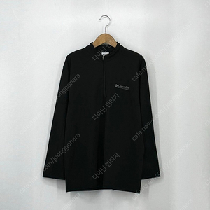 콜롬비아 등산 티셔츠 반집업 (M size / BLACK)