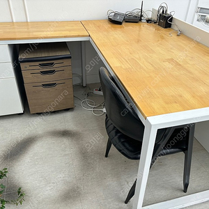 사무실 ㄱ자 책상 2개, 계약 우드 테이블, 저렴한 식사용 테이블