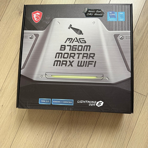 MSI 박격포 (B760M MORTAR MAX WiFi) 메인보드 미사용 판매합니다. 19만