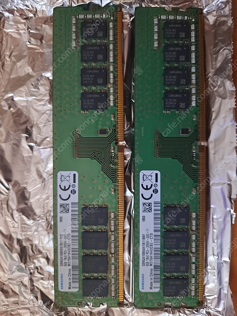 삼성 램 ddr4 2666 8g 2개 팝니다