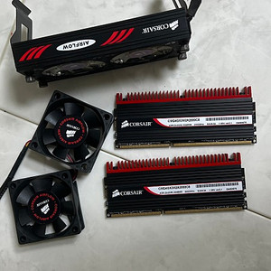 커세어 도미네이터 GT DDR3 2*2 와 도미 램쿨러