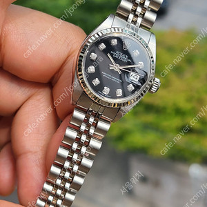 [정품] 롤렉스 여성용 데이저스트 블랙 10P 다이아몬드 (Rolex Datejust Black 10P Diamond Dial Silver Women's)