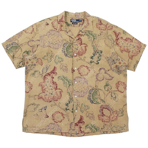 [L] 1990s Polo Ralph Lauren Linen Hawaiian Shirt 'Clayton' 폴로랄프로렌 린넨 하와이안 셔츠 클레이턴 알로하 90년대 빈티지