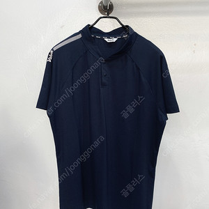 (105) 볼빅 네이비 기능성 반팔 스탠드카라넥 골프티셔츠