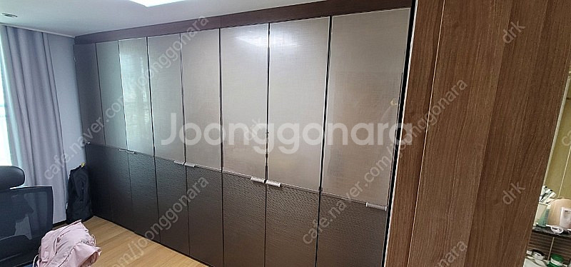한샘 붙박이장 고급스런 다크 브라운--1