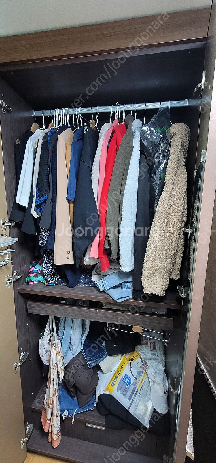 한샘 붙박이장 고급스런 다크 브라운--3