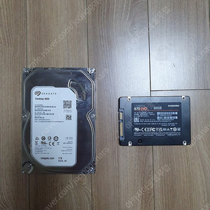 SSD 삼성 EVO 500GB + HDD 씨게이트 1TB