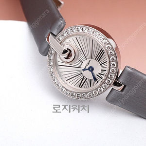 까르띠에 여자 시계 캡티브 가죽줄 명품 손목시계 다이아몬드 및 화이트골드 WG600008