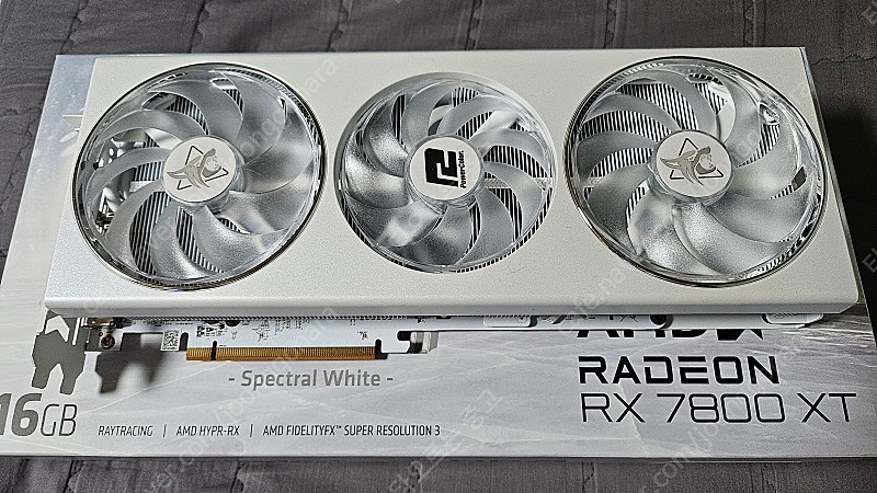 PowerColor 라데온 RX 7800 XT Hellhound Spectral White D6 16GB 대원씨티에스