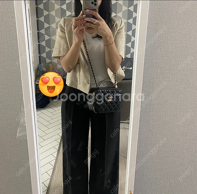 샤넬 탑핸들 레터링 베니티 내장칩(가격확내림)--9