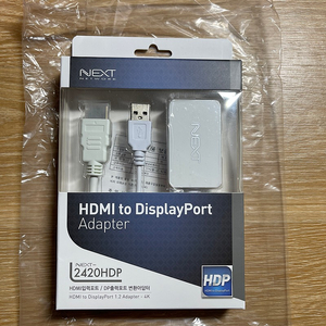 ※택포 개봉 새제품 HDMI TO DP 변환 케이블 젠더 (NEXT-2420HDP)