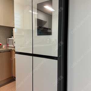 [파격정리] 삼성비스포크 4도어 냉장고 rf85t95g1apw 글램화이트