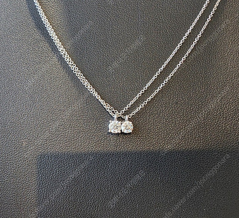 가격내림/정품 티파니앤코 솔리테어 다이아몬드 2부 플래티늄 네크리스