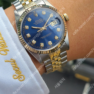[정품] 롤렉스 데이저스트 36 블루 청판 10P 다이아몬드 옐로우골드 콤비 (Rolex Datejust Blue 10P Diamond Dial Yellow Gold Two-Ton