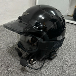 레트로버 헬멧 + 고글 + 선바이저 + 세나클램프킷 +선바이저 고급 버튼 변경