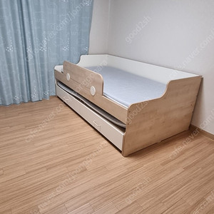 리바트 꼼므주니어 2단 슬라이딩 수납 침대 (매트 및 가드 포함)