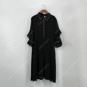 시스루 프릴 원피스 (2XL size / BLACK)