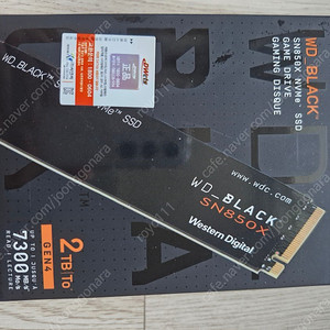 웨스턴디지탈 wd_black sn850x ssd 2TB 정품 미개봉 새상품 nvme m.2 2280