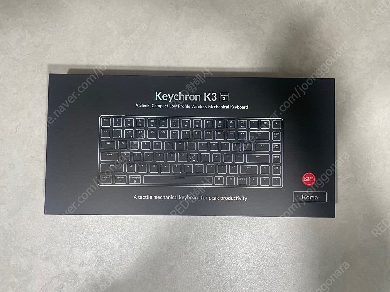 키크론 K3V2 RGB 블루투스 무선 기계식 키보드 옵티컬 갈축 판매합니다.