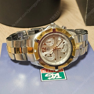 태그호이어 잌스클루시브 크로노 쿼츠 18K 콤비 시계