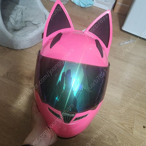 핑크고양이헬멧