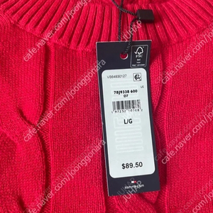 타미힐피거 남녀공용 케이블니트 새상품 3만원에 판매
