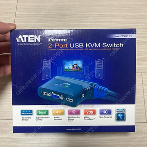 Aten 2port usb KVM switch 새상품 CS62US (무료배송)