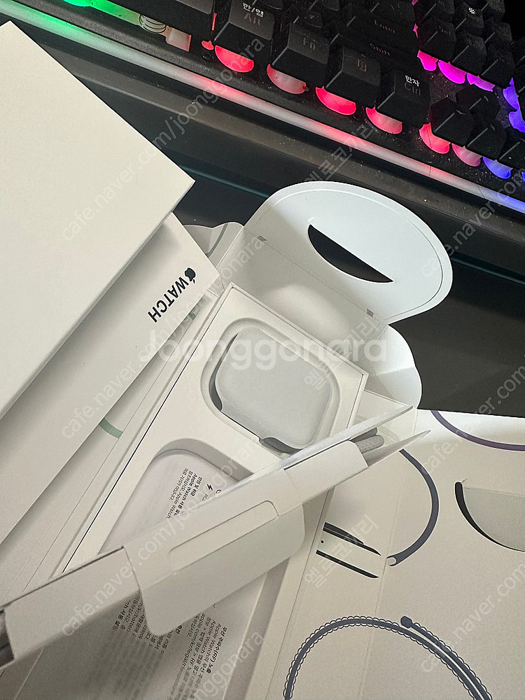 애플워치9 GPS 45mm 실버 특A급+--5