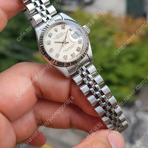 [정품] 롤렉스 여성용 데이저스트 실버 10P 다이아몬드 풀세트 (Rolex Women's Datejust Silver 10P Diamond)