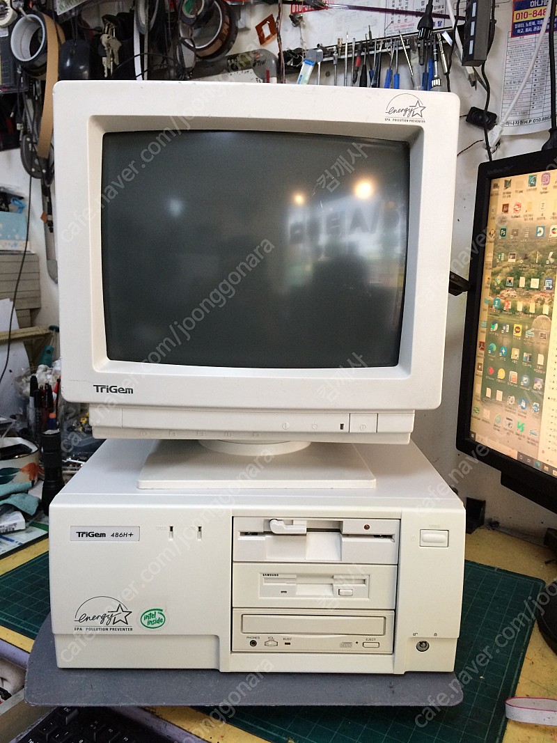 30년된 옛날 골동품 삼보컴퓨터 486H+ 14인치 모니터 팝니다