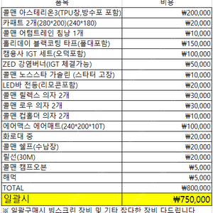 캠핑 접습니다 일괄로 싸게 가져가세요[금액 내립니다]