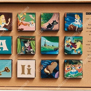 WOODISPLAY 12피스 디즈니 앨리스 큐브 퍼즐