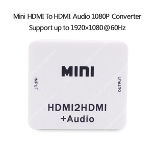 Mini hdmi2hdmi + audio 새제품