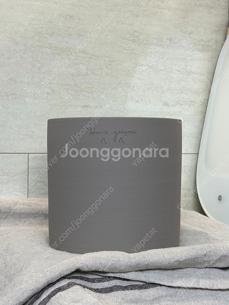 두갸르송 화분 토분 새상품 그레이 실린더 17--0