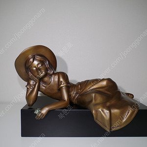 엔틱 황동 브론즈 와상 (누워있는 소녀) 장식품 조각상