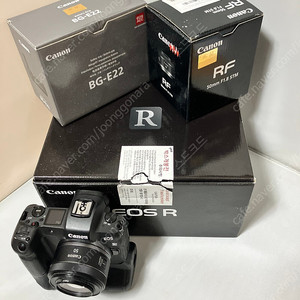 캐논 EOS R + RF 50mm f1.8 + 세로그립 미러리스 풀프레임 카메라