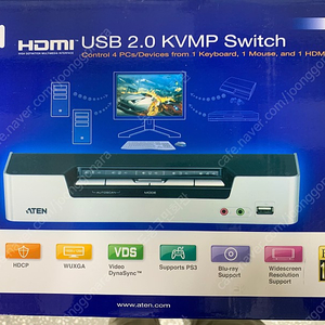 ATEN 4포트 USB 2.0 HDMI KVMP 스위치 (CS1794)