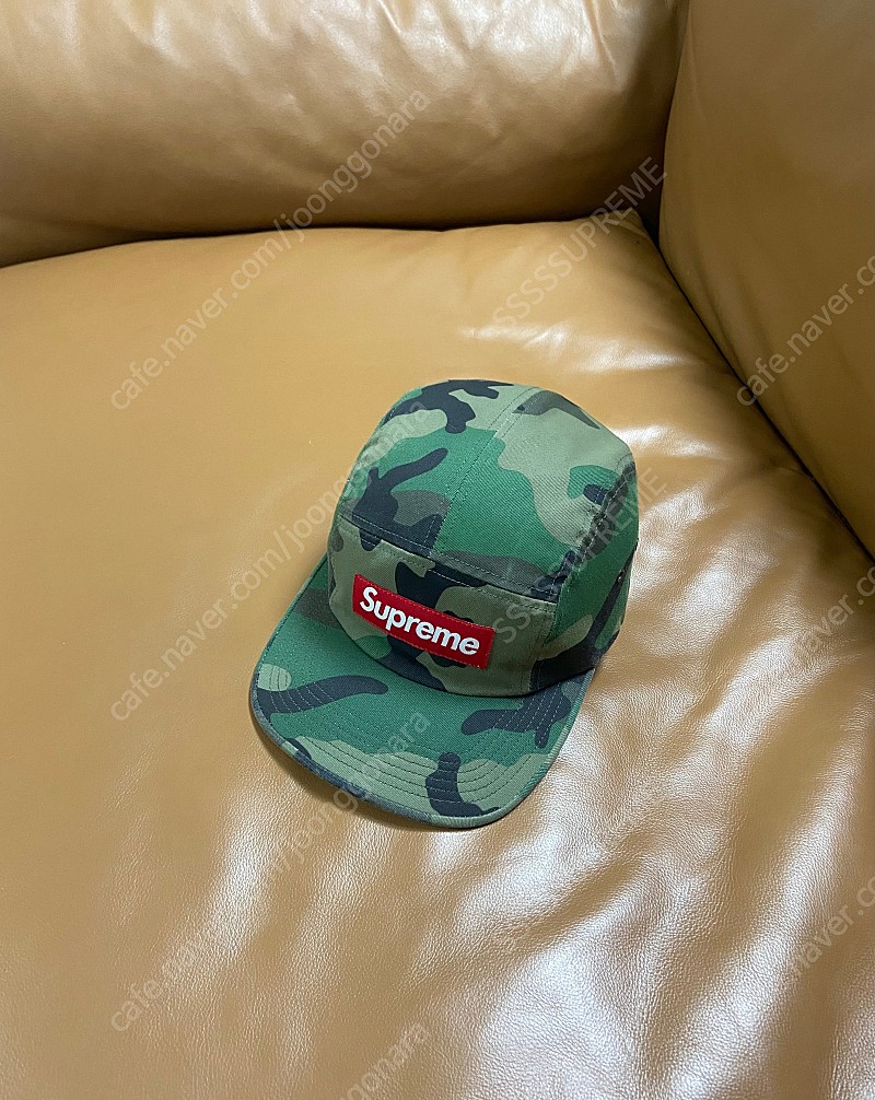 Supreme 슈프림 카모 캠프캡 모자 (Washed Woodland Camo)