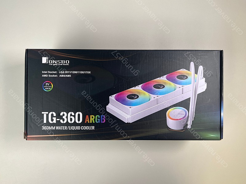 존스보 TG-360 ARGB 화이트 CPU 수냉쿨러