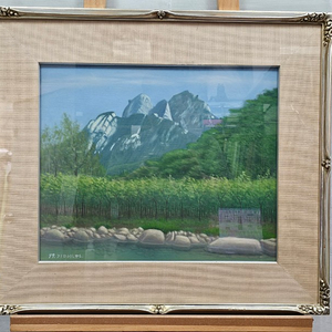 캔버스유화 북한산 풍경 유화그림 65x57cm