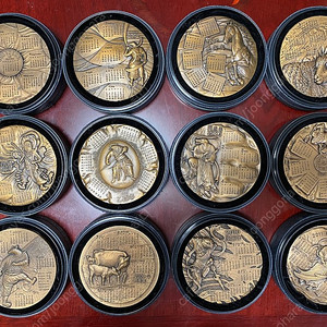 십이간지 캘린더 니켈(동) 기념주화 메달 12종 (2000년~2011년) 판매합니다.