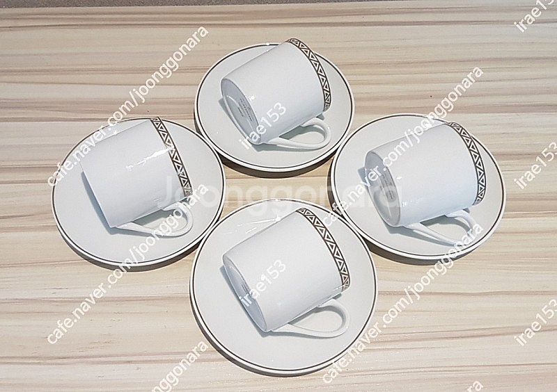 빈티지/로얄덜튼 플레티늄 에소프레스 커피잔세트--2