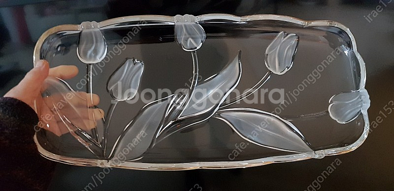 독일 Mikasa티볼리 패턴 튤립 카나페 트레이--0