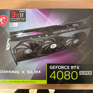 MSI 지포스 RTX 4080 SUPER 게이밍 X 슬림 D6X 16GB 트라이프로져3 미개봉