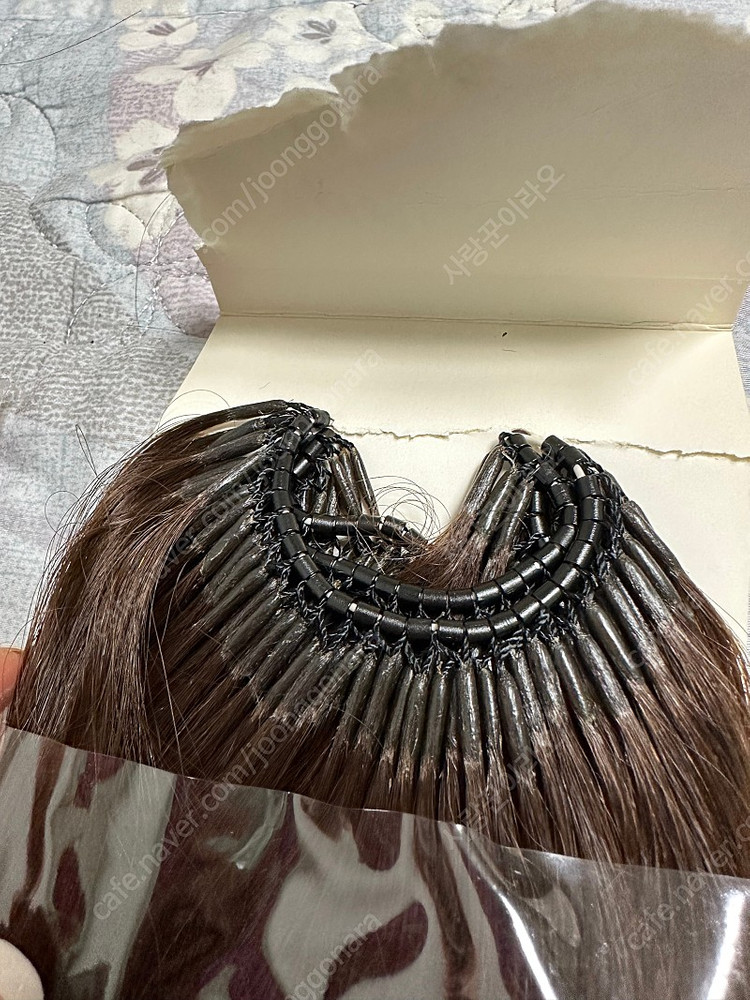 100%인모 붙임머리 올링/더블링(생머리,물결웨이브)새제품--6