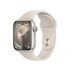 Apple Watch Series 9 GPS 41mm 스타라이트 알루미늄 , 스타라이트 스포츠밴드 S/M